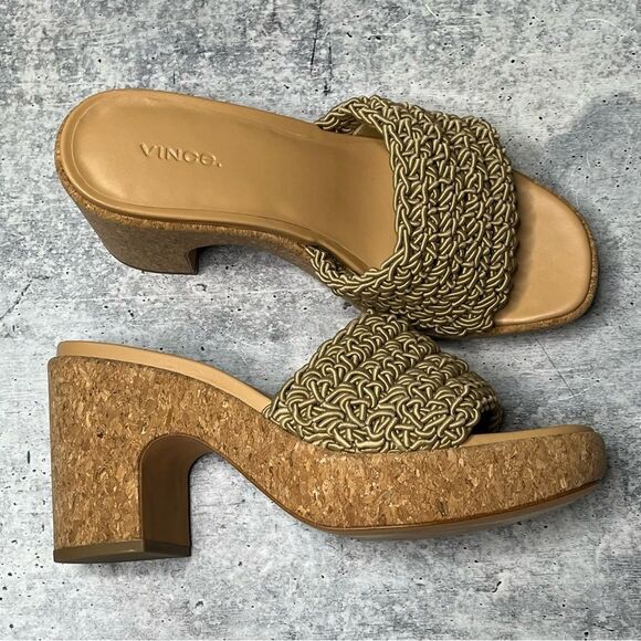Vince Nicki Platform Slide Sandal 10 - Picture 3 of 7